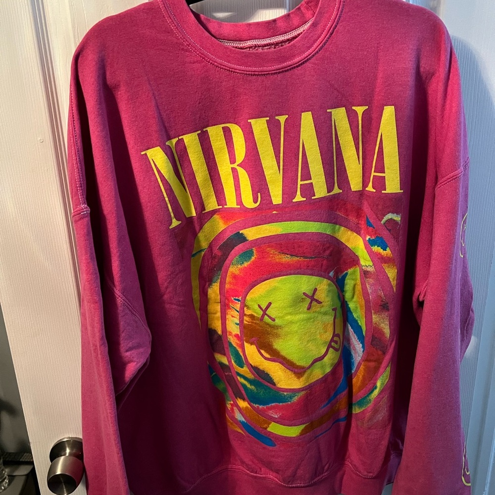 Nirvana Pink Graphic Sweatshirt